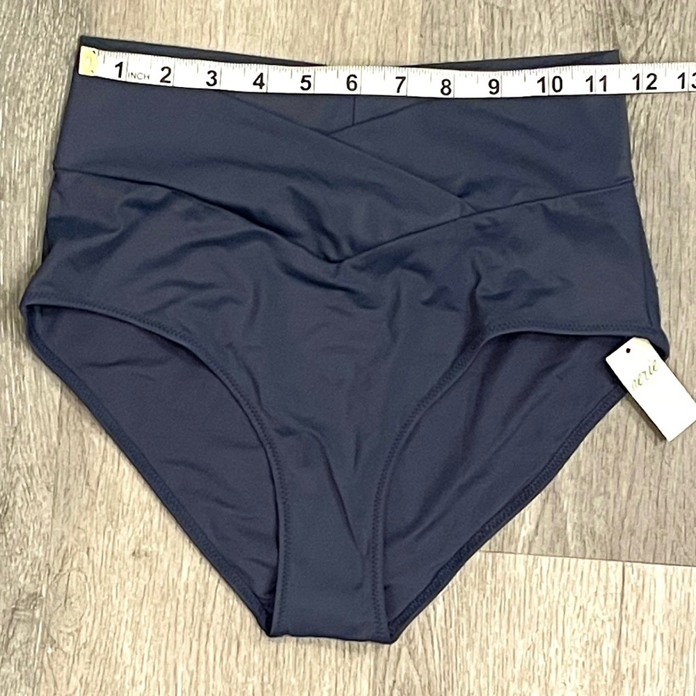 Aerie High Waisted Bikini Bottoms – Navy Blue (Size Small, NWT) - Picture 6 of 9